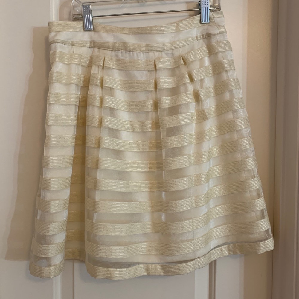 Ann Taylor cream party skirt